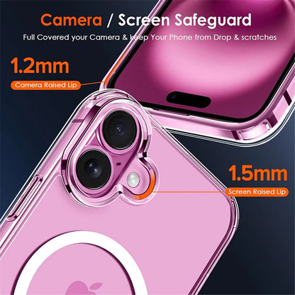 Magnetic Wireless Charging Case for iPhone 12–17 – MagSafe Compatible Transparent Cover