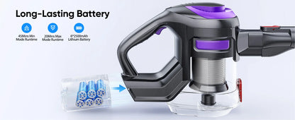 Laresar V10 Lite Cordless Vacuum Cleaner 38000Pa – 45 Min Runtime, EU Plug, for Carpets & Pet Hair