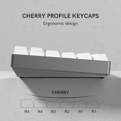Cherry Profile PBT Keycaps 133+ Keys – White Side-Printed Shine-Through for MX Switches
