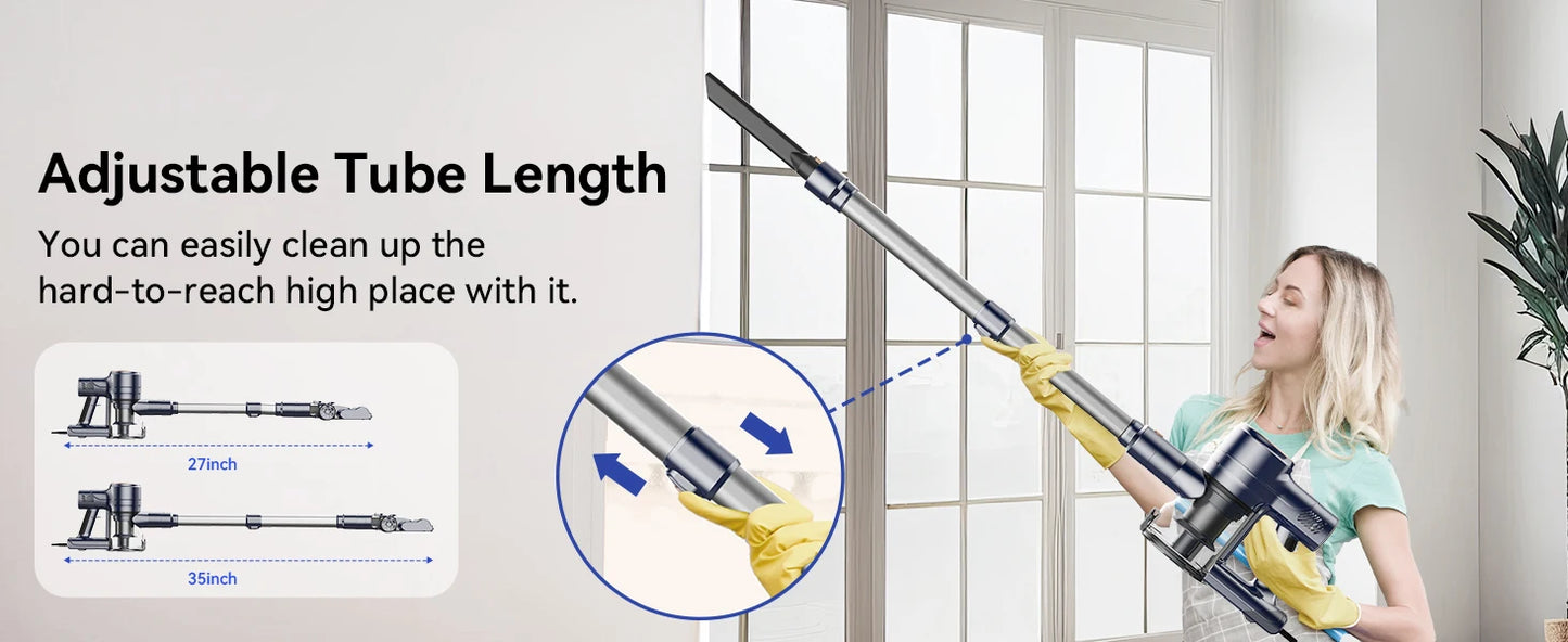 INSE I8 Corded Vacuum Cleaner 25KPa 600W – 6-in-1 Lightweight Stick & Handheld for Carpet & Pet Hair