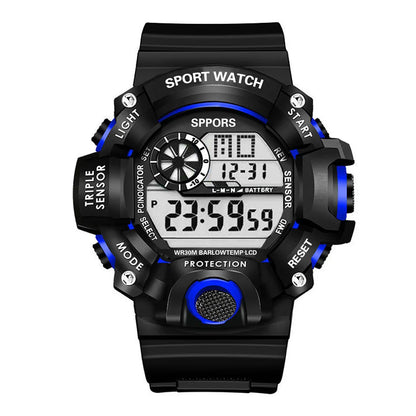 Men's R.E.D. Sports Electronic Wristwatch with large dial, waterproof design, luminous display, and alarm features.