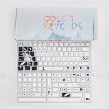 Chainsaw Man Anime Keycaps – PBT Dye-Sub, Cherry Profile, 74–140 Keys, for Mechanical Keyboard