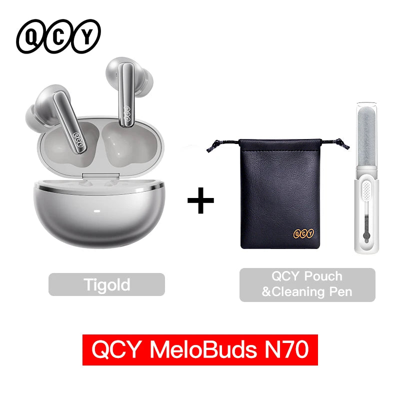 QCY MeloBuds N70 Wireless Earbuds – ANC, Bluetooth 6.0, LDAC, 50H, IPX5