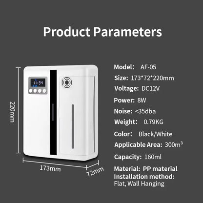 Namste Bluetooth Aroma Diffuser – 300m³ Coverage, Wall Hanging, Fragrance Air Freshener & Purifier