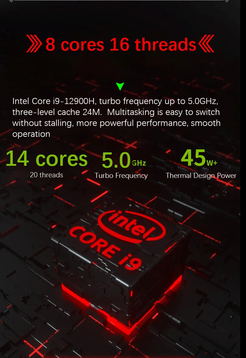 GPD 16.1" Gaming Laptop – NVIDIA RTX 4050 6G, Intel i9-13900H/i5-12450H, up to 32GB DDR5, 144Hz