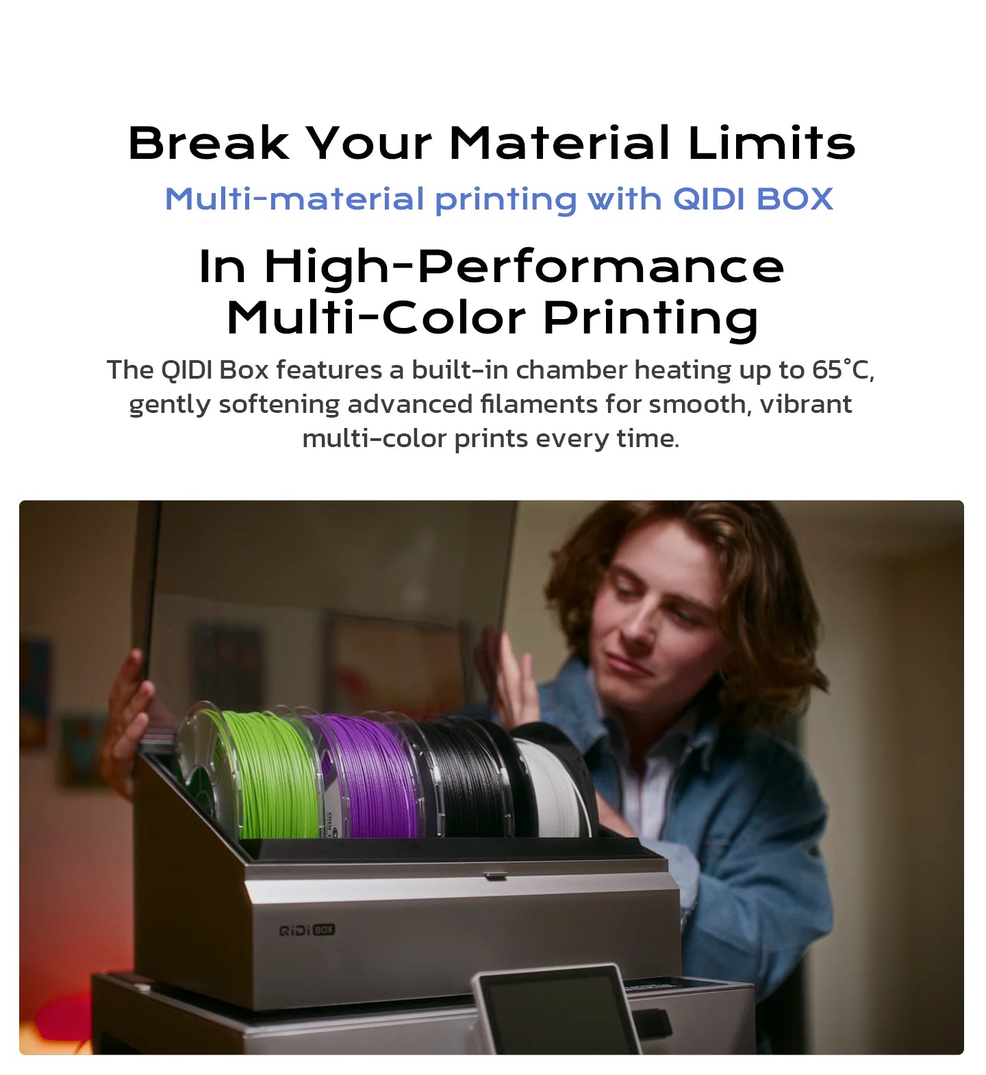 QIDI Q2 FDM 3D Printer – AI Camera, Enclosed, 65°C Heated Chamber, Air Filtration, 600mm/s
