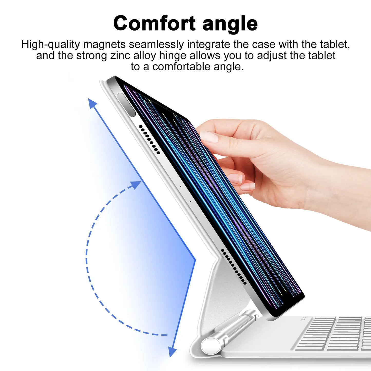 GOOJODOQ Magic Keyboard for iPad Pro 11 2024, Air 4/5/6, Pro 12.9, 10th Gen – Cover Case