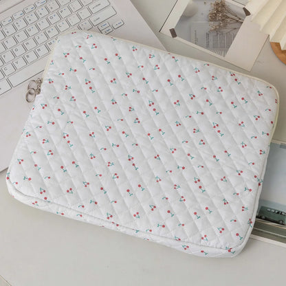 Coquette Floral Laptop Sleeve – 11"/13"/15", Cotton Liner, Carrying Case for Office