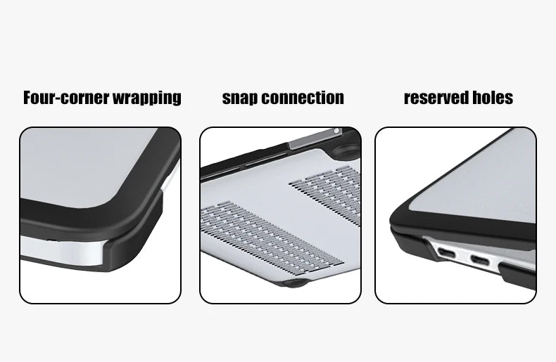 MacBook Case Air 13/15, Pro 13/14/16 | M1-M5 2024-2026 | Hard Shell Cover