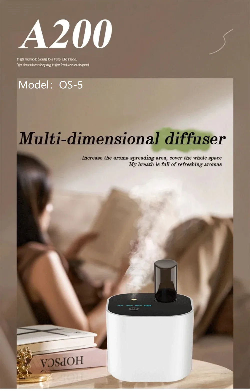 HAOYUNMA USB Waterless Aroma Diffuser | Portable Fragrance Diffuser | Home & Office | CE