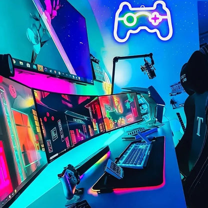 Game Neon Sign Light – USB Powered LED Wall Décor for Gaming Room