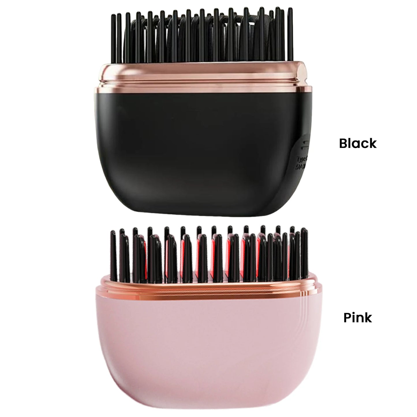 Wireless Hair Straightener Brush – USB Rechargeable, 30s Fast Heat, 3 Temps, Mini Travel Styler