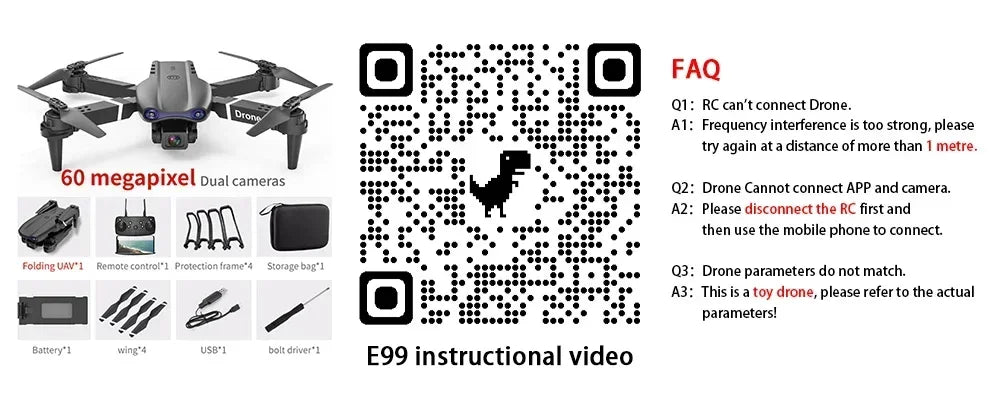 E99 Pro Drone – 4K HD Camera, Altitude Hold, Foldable Quadcopter