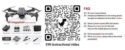 E99 Pro Drone – 4K HD Camera, Altitude Hold, Foldable Quadcopter