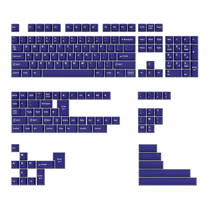 KBDiy Rome Set 174-Key Cherry Profile PBT Double Shot Keycaps – Jade Translucent for Mechanical Keyboards