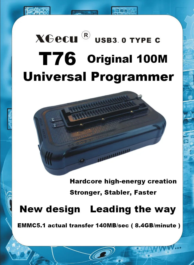 XGecu T76 USB 3.0 Universal Programmer – EEPROM, NAND, eMMC, MCU, GAL