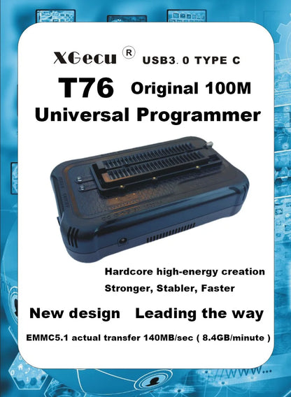 XGecu T76 USB 3.0 Universal Programmer – EEPROM, NAND, eMMC, MCU, GAL