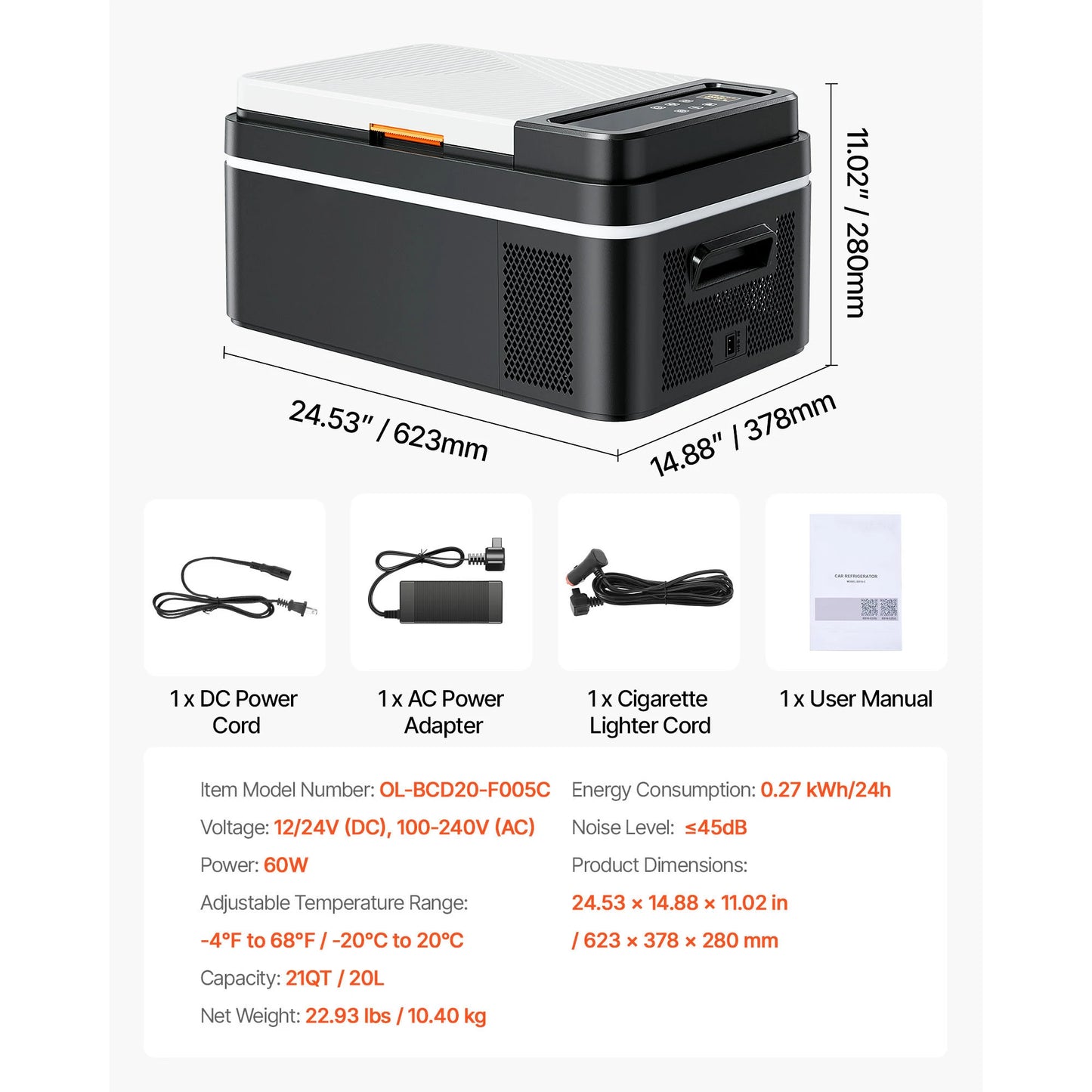SucceBuy Portable Car Refrigerator 20L–55L | Compressor Cooler & Freezer | 12V/24V DC | Camping