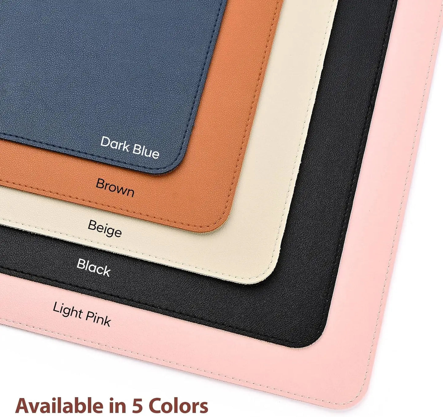 YSAGi PU Leather Desk Pad – Non-Slip, 5 Colors, 6 Sizes (60x30 to 120x50 cm)