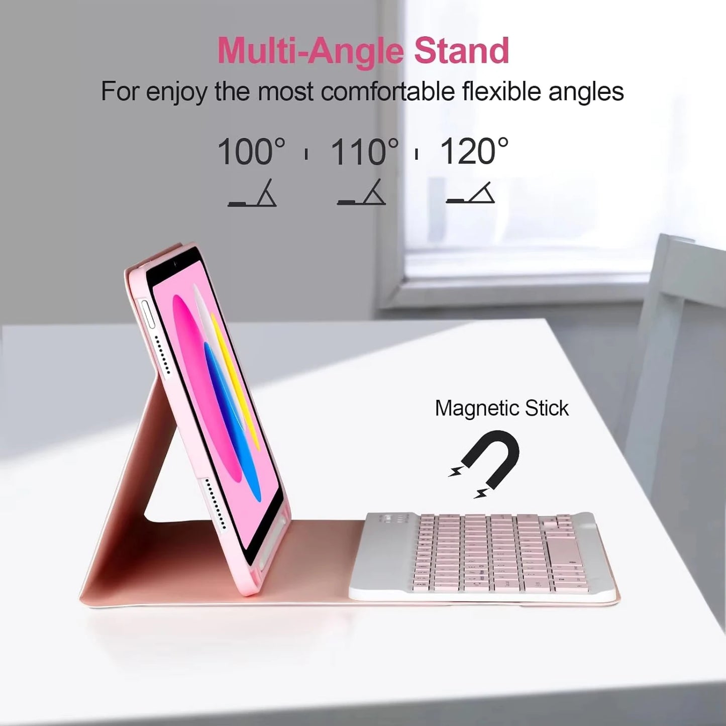 PULUZ Detachable Bluetooth Keyboard Case for iPad 10th Gen 10.9" & iPad 11" A16 2025 – with Pencil Holder