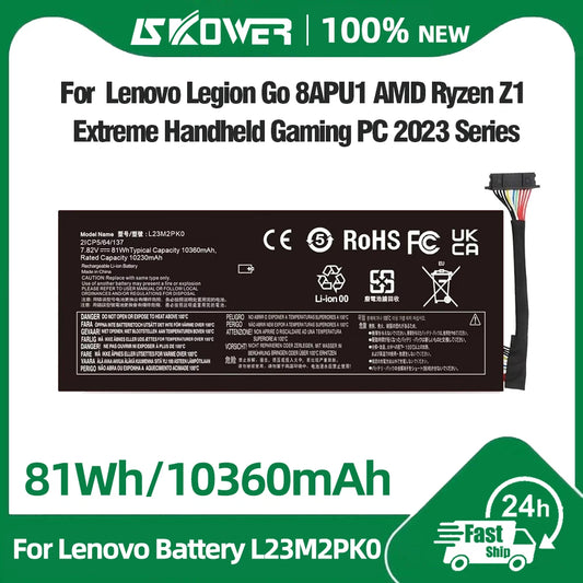 Lenovo Legion Go Battery 81Wh – L23M2PK0 / L23C2PK0 / L23B2PK0 / L23L2PK0, for 8APU1 Handheld Gaming PC
