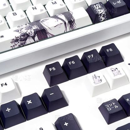 Chainsaw Man Anime Keycaps – PBT Dye-Sub, Cherry Profile, 74–140 Keys, for Mechanical Keyboard