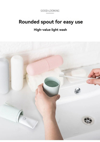 Portable Toothbrush & Toothpaste Holder Case – Travel & Camping Storage Box