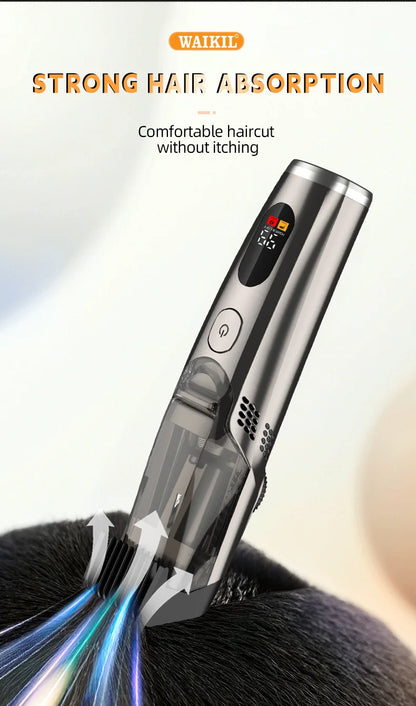 Vacuum Body Trimmer for Men – Groin, Chest & Body Hair Shaver with Built-In Vacuum