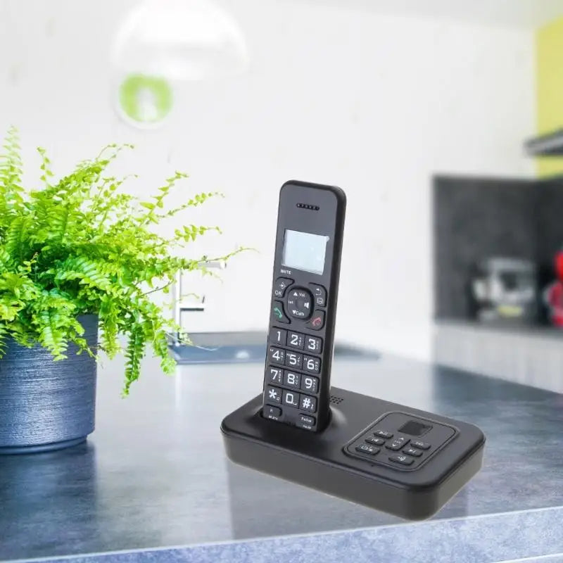 D1002B Cordless Phone with Answering Machine – Caller ID, Backlight LCD, Rechargeable