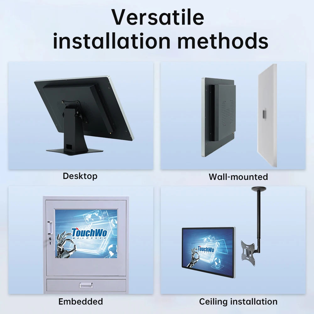 8-inch to 43-inch R.E.D. Shopping wall mount PCAP multi-touch all-in-one computer display, interactive desktop screen