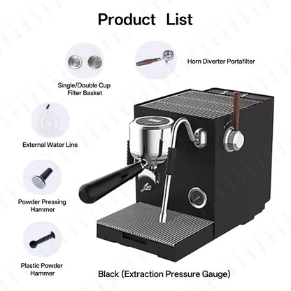 CAFOVO E120 Semi-Automatic Espresso Machine | 20 Bar | Steam Wand | EU 220V