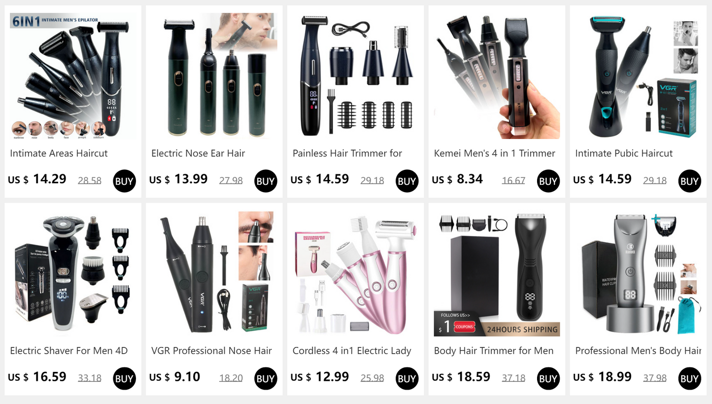 Intimate Areas Precision Shaver & Trimmer – Bikini Line, Pubic Hair & Beard Clipper for Men