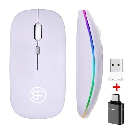 BalanceFit RGB Wireless Gaming Mouse – Rechargeable, LED Backlit, Ergonomic, 1600 DPI, for Laptop & PC