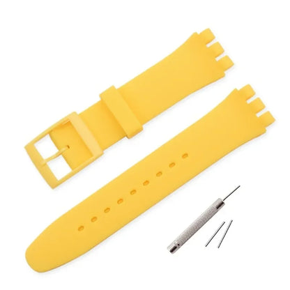 Colorful Silicone Replacement Strap for Swatch – 16/17/19/20mm Sports Watch Band