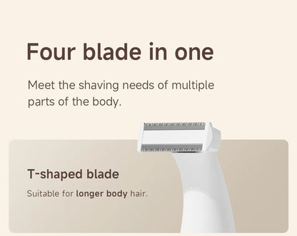 DOCO LAB 4-in-1 Electric Epilator & Hair Removal Trimmer – Cordless, Painless, Body & Bikini, Gift for Men & Women