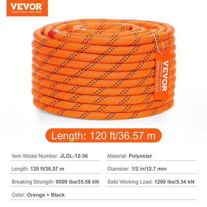 SucceBuy 120ft Double-Braided Polyester Rope | 4000 LBS
