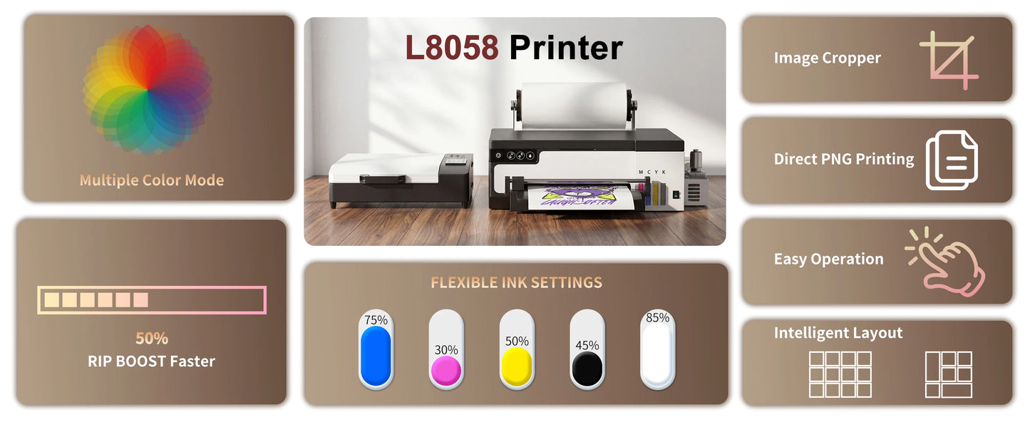 A4/A3 DTF Printer with DTF Oven – XP600, Direct to Film for T-Shirts & Clothes