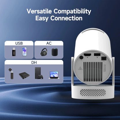 Magcubic HY300 Pro+ Portable Projector – 8000 Lumens, 720P, Android 14, WiFi 6, BT5.4, 5W Speaker