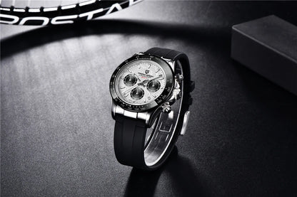 PAGANI DESIGN Men's Luxury Chronograph Watch – 100M Waterproof, Quartz Sport Wristwatch, Gift