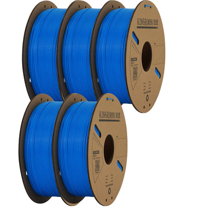 KINGROON PLA Filament 1.75mm – 5 or 10 Rolls, Mixed Colors, No Bubble