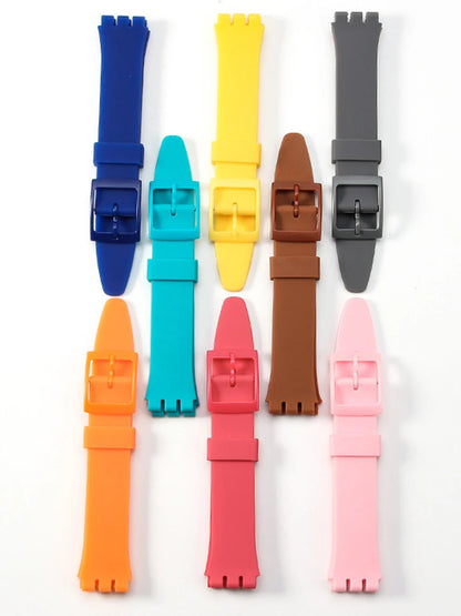 Colorful Silicone Replacement Strap for Swatch – 16/17/19/20mm Sports Watch Band