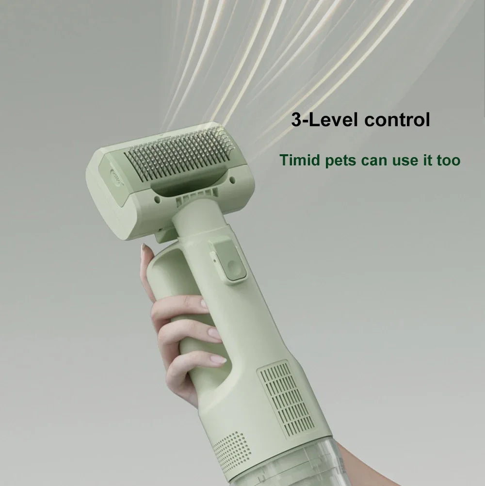 LISI Pet Grooming Vacuum Kit – 5 Brushes, 0.3L Dust Cup, HEPA Filter, 70W, Cat & Dog