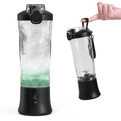 Portable Blender 600ML – USB Rechargeable, 4000mAh, Smoothie & Juicer | Black/White