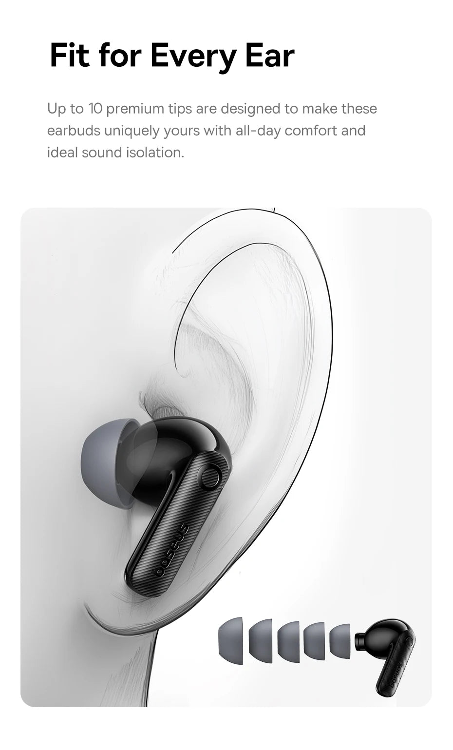 Baseus EP10 Pro ANC TWS Earbuds – 50dB, LDAC, Bluetooth 6.0, 6 Mics, Hi-Res, IP55