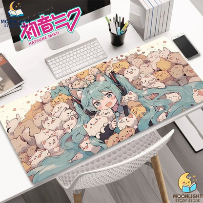 Hatsune Miku XXL Gaming Desk Mat – Anime Mouse Pad, Non-Slip