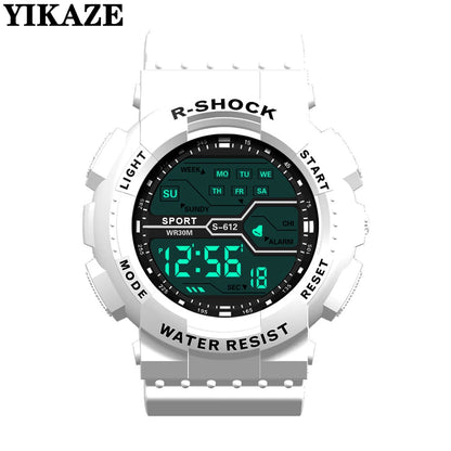 Men's Military Digital LED Sport Watch – Large Screen, Waterproof, Luminous Outdoor Wristwatch