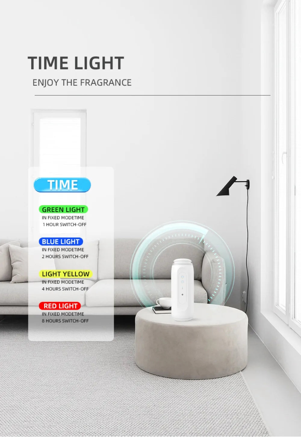Wall Plug Aroma Diffuser 300m³ — Waterless, Smart Scent Machine, Electric Room Fragrance Diffuser