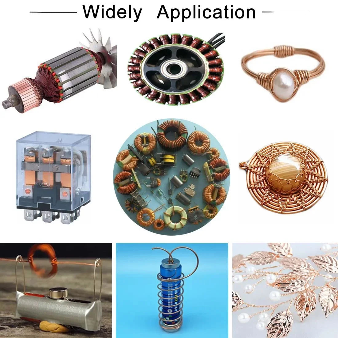 Enameled Copper Magnet Winding Wire 0.1–1.5mm – 50g Roll (1–3 Rolls)