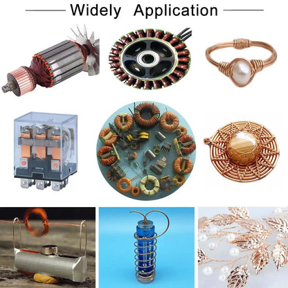 Enameled Copper Magnet Winding Wire 0.1–1.5mm – 50g Roll (1–3 Rolls)