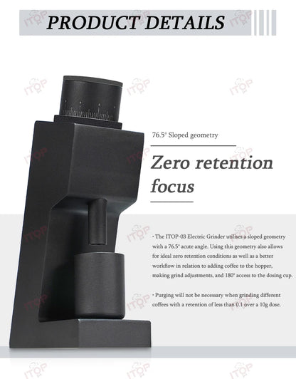 ITOP Electric Coffee Grinder | 64mm Flat Burr | 40 Settings | EU 220V